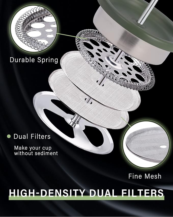 POLIVIAR French Press Coffee Maker, 12 oz Portable French Press - Image 2