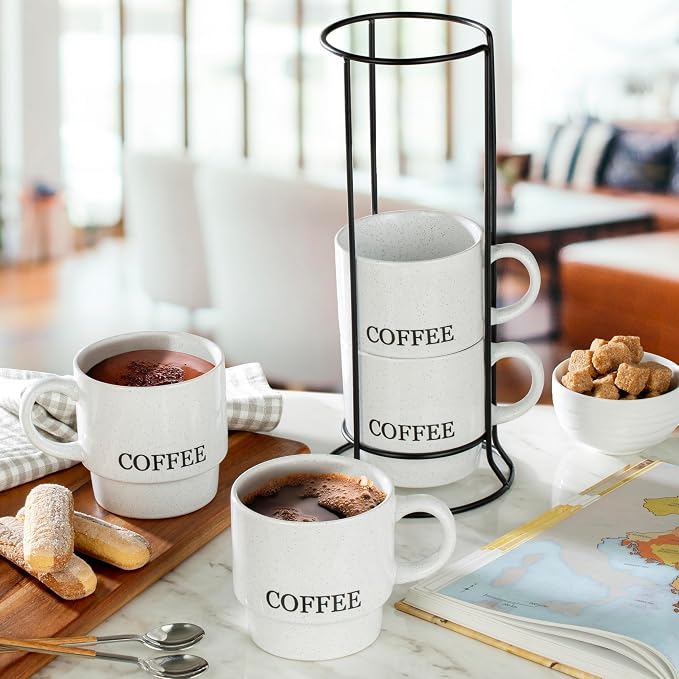Signature Housewares Stackable Coffee Mug Tower Set - Image 3
