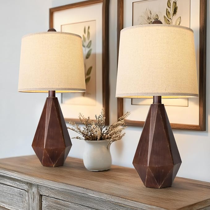 PoKat 20.25" Farmhouse Table Lamps Set of 2 - Image 8