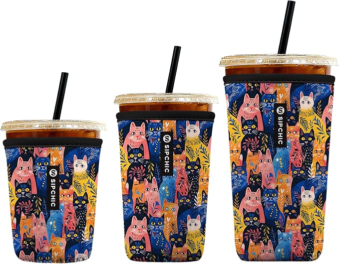 Iced Coffee Sleeve – Neoprene Reusable Cup Sleeves by Unknown
