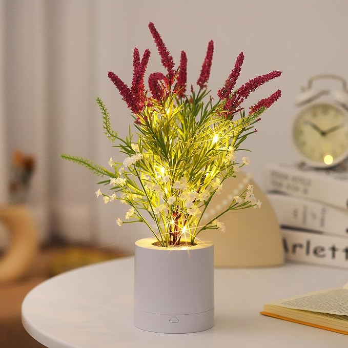 WSYEAR Lavender Night Light, Led Table Lamp by WSYEAR