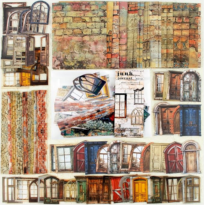 Diuhofart Vintage Scrapbooking Kit, 90 Sheets Garden Theme, Scrapbook Stickers by Diuhofart