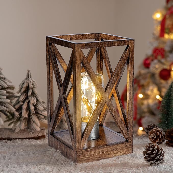 WINGBO Retro Battery Powered Table Lamps, Battery Operated Cordless Lamp - Image 2