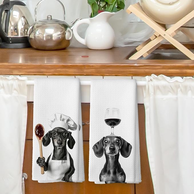 Funny Dachshund Hand Towels, Dachshund Gifts - Image 2