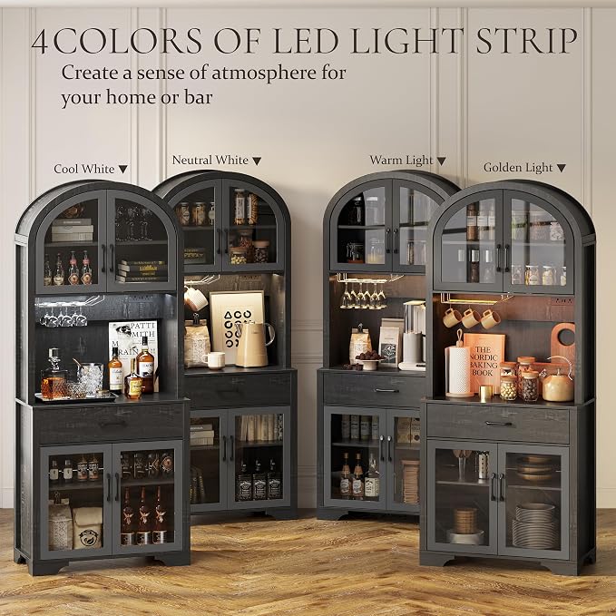 75" Tall Arched Pantry Cabinet - Image 4