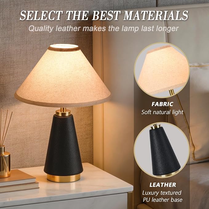 18.11 Inch Black Modern Table Lamp, Home Decor Lamp - Image 4