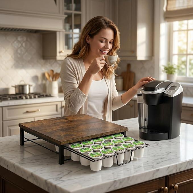 K Cup Holder Organizer, Coffee Pod Drawer Holder Capsule Storage Organizer - Image 2