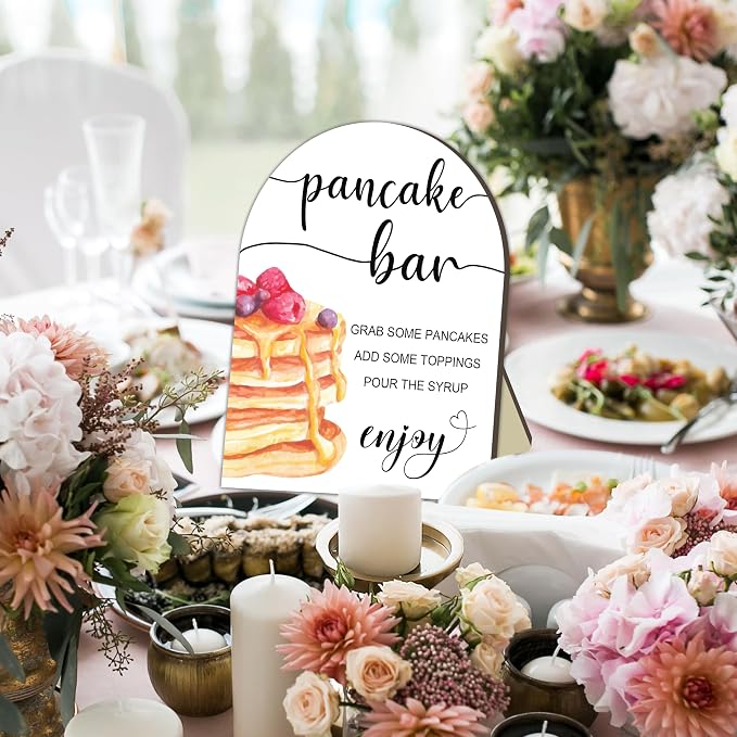 Pancake Bar Sign, Brunch Pancake Bar Recipe Sign - Image 4
