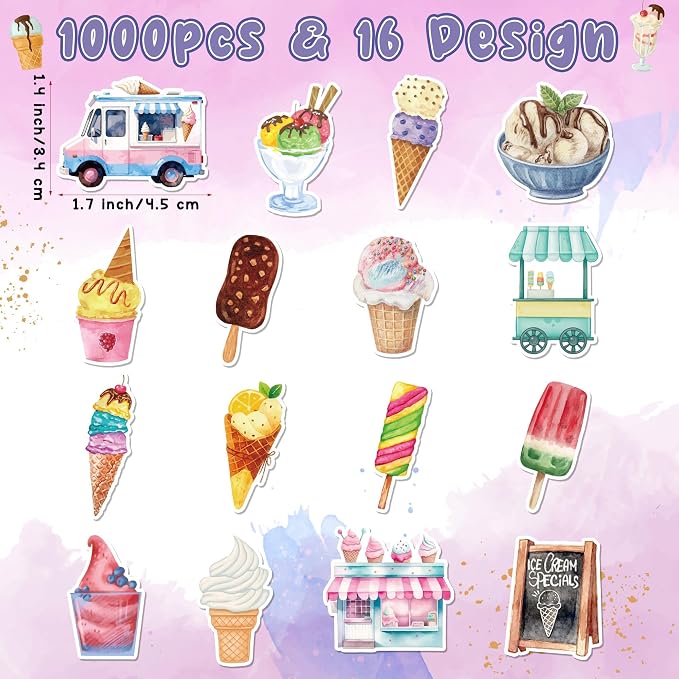 Haooryx Ice Cream Sticker Rolls - Image 2