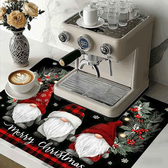 Christmas Gnome Stove Top Cover 28.3 x 20.5 Inches, Heat Resistant Glass Stove - Image 2