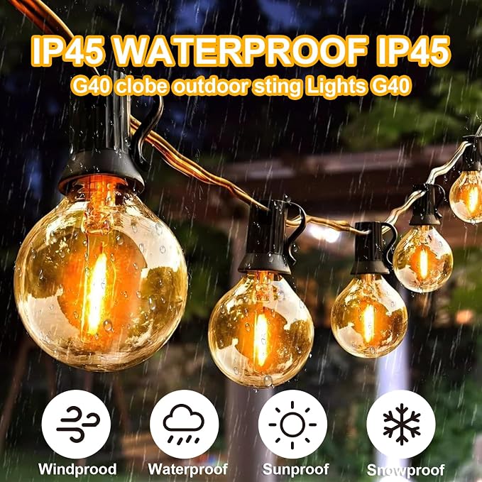 Outdoor String Lights, 50FT - Image 3