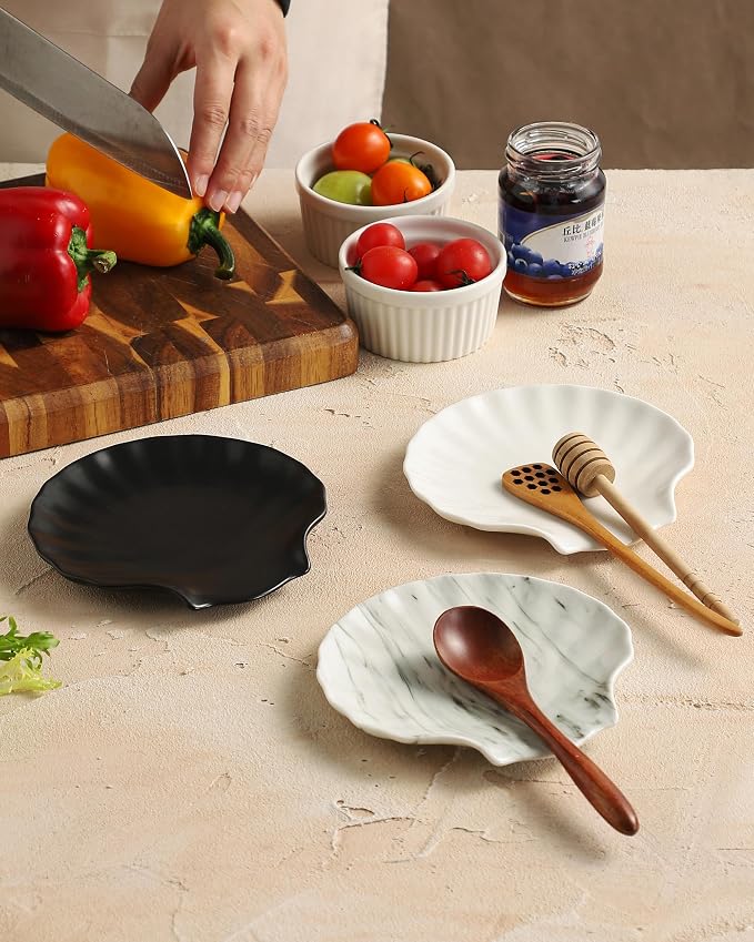 ABRUTY Spoon Rest for Stove Top, Ceramic Spoon Holder for Counter, Modern - Image 7