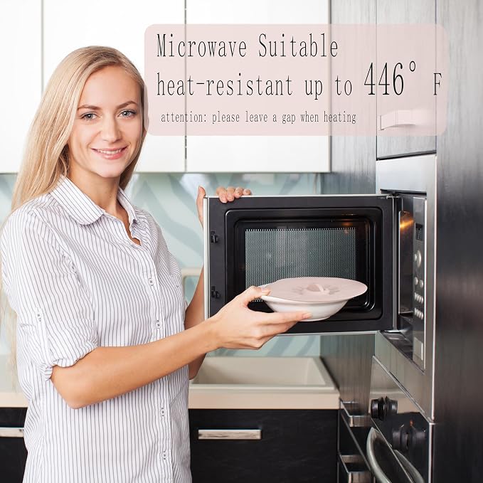 4"-12" Silicone Lids for Cups Bowls Plates Pans, Microwave Splatter Cover - Image 4