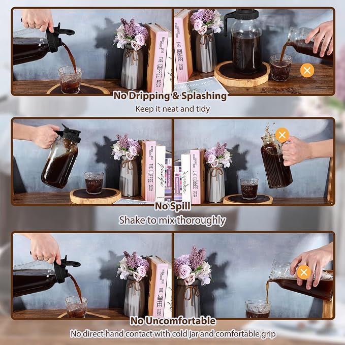 Glyntrof Cold Brew Coffee Maker Pitcher, Ice Drinks - Image 5
