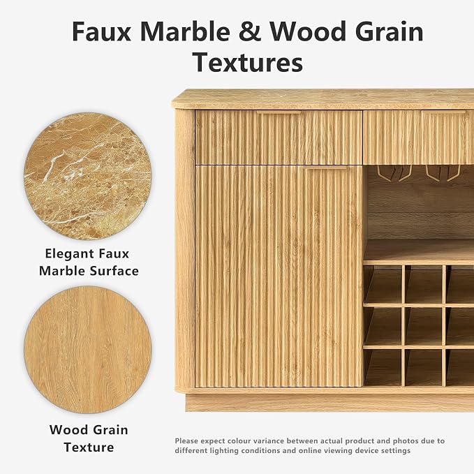 win2win Fluted Sideboard Buffet Cabinet - Image 3