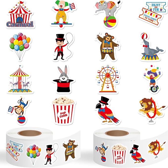 Haooryx Carnival Circus Stickers Rolls by Haooryx