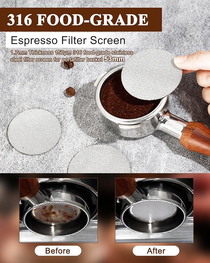 Espresso Accessories Kit, 53mm Espresso Tampera and Dosing Funnel Set, WDT Tool - Image 5