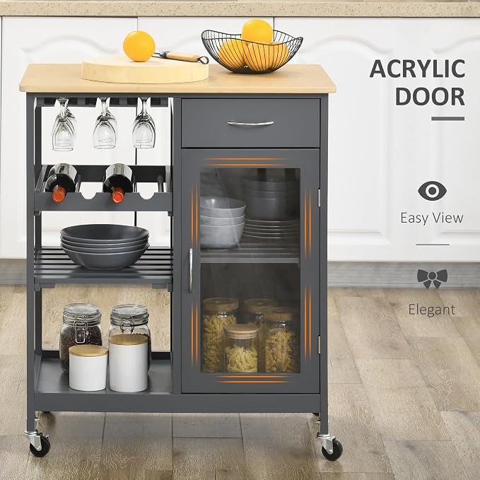 Small Kitchen Island on Wheels - Image 4