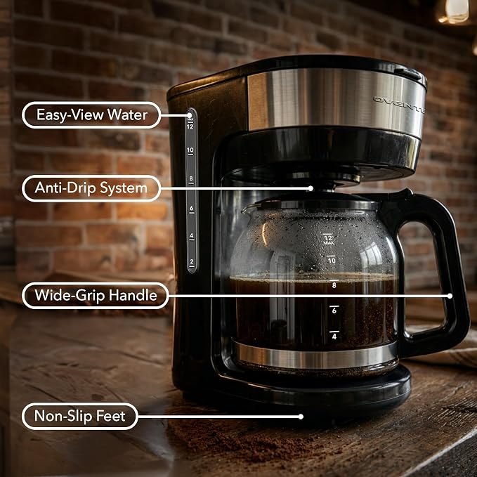 OVENTE 12-Cup Drip Coffee Maker - Image 3