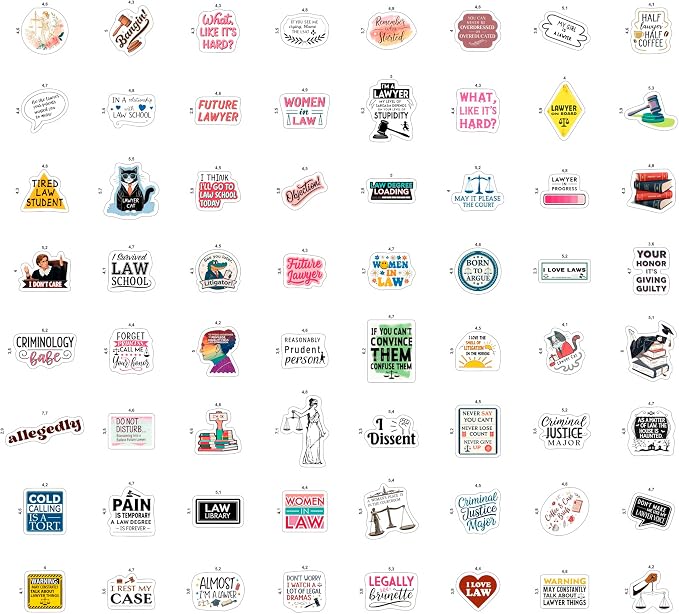 100Pcs Law Stickers for Laptop, Lawyer Stickers - Image 4