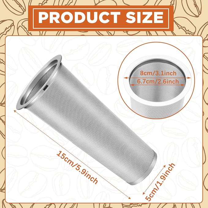 2 Pcs Cold Brew Coffee Filter Stainless Steel Filter Coffee Tea Infuser - Image 2