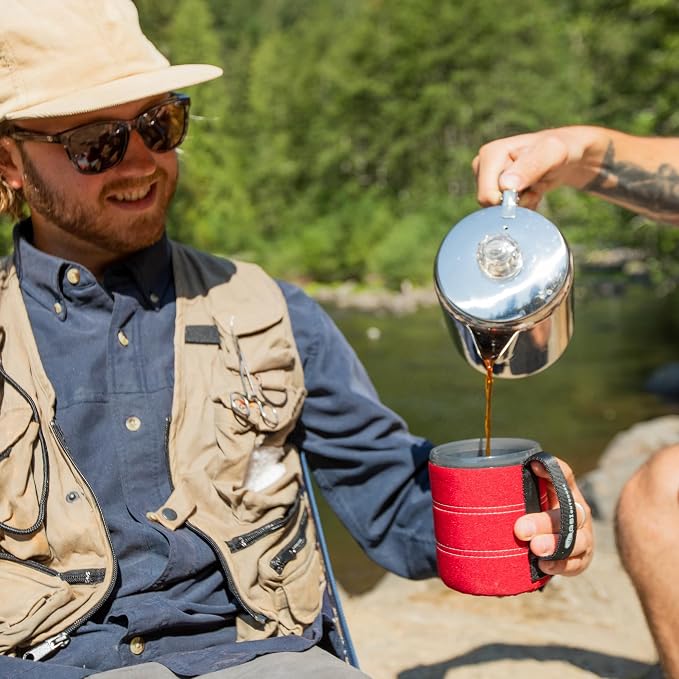 GSI Outdoors Percolator Coffee Pot I Glacier Stainless Steel - Image 7