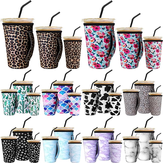 Hoolerry 30 Pcs Reusable Iced Coffee Sleeve by Hoolerry