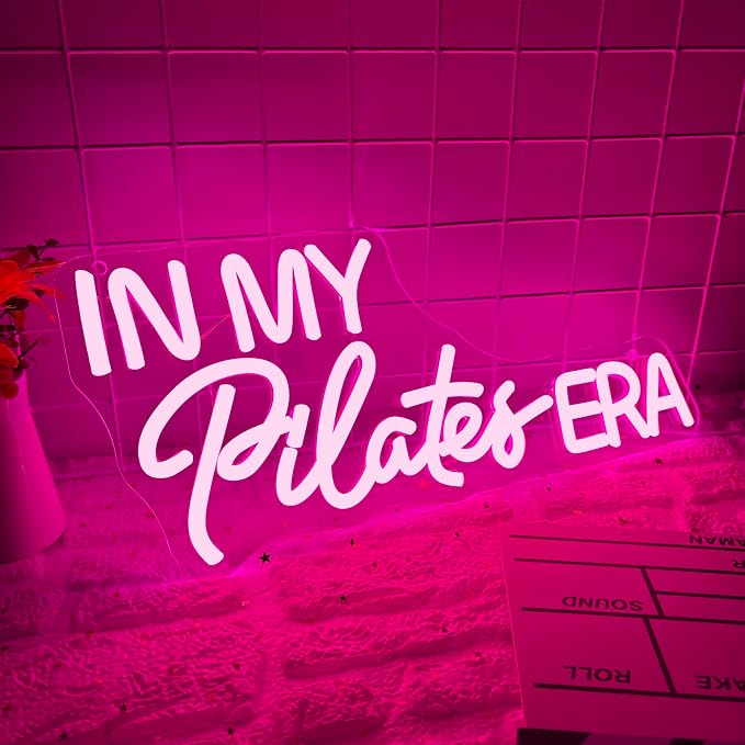 Mutank In My Pilates Era Neon Sign, Yoga Studio Neon Light USB Powered LED - Image 2