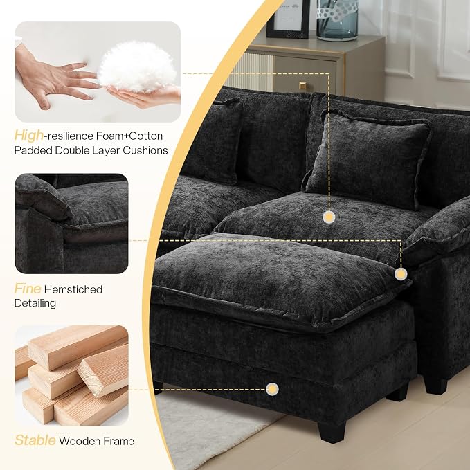 Modular Sectional Sofa, Cloud Couch - Image 4