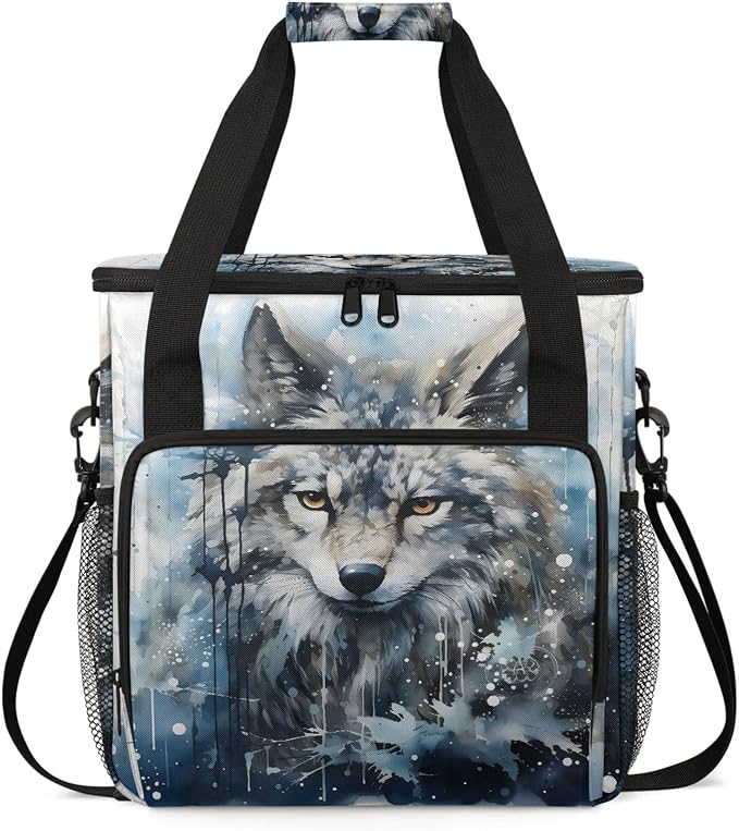 Cool Wolf Coffee Maker Carring Bag, Large Insulated Storage Organizer Case Tote by Home
