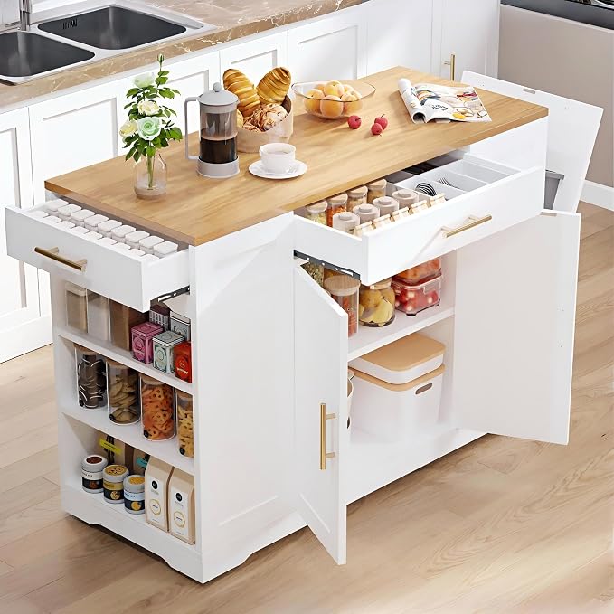 YITAHOME 53 inch Large Rolling Kitchen Island - Image 3