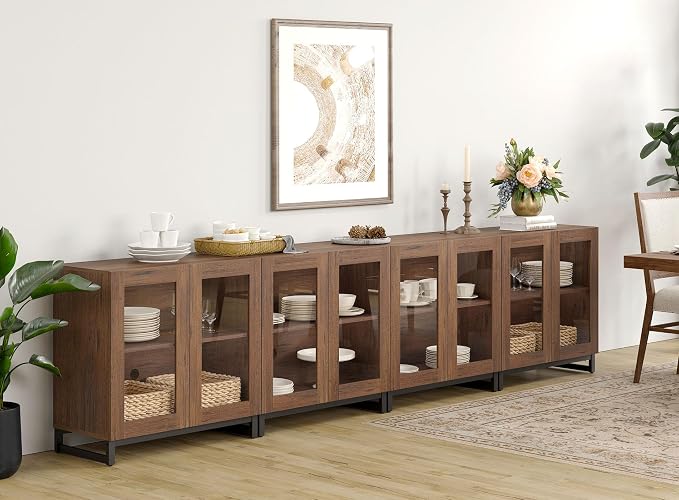 WAMPAT Sideboard Buffet Cabinets, Modern Credenza Sideboard by WAMPAT