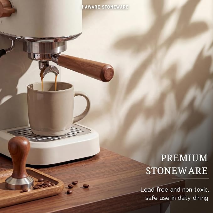 HaWare 13OZ Coffee Mugs Set of 4, Stoneware Coffee Cups, Ceramic Latte Mug - Image 5