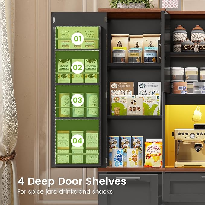 Itaar 71" Kitchen Pantry Cabinet - Image 8