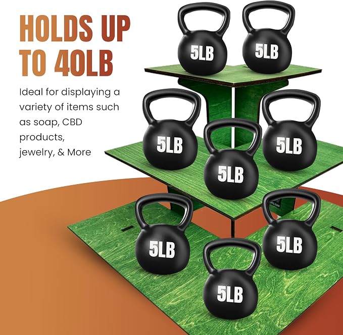 3-Tier Corner Retail Table Display Stand - Image 3