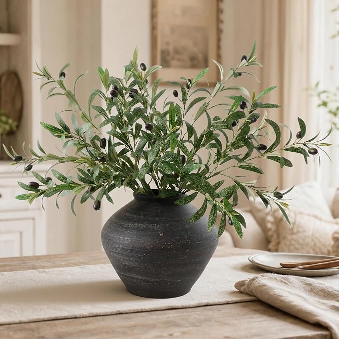 Leftover 4 Pcs 33.4'' Faux Tall Olive Branches by LEFTOVER