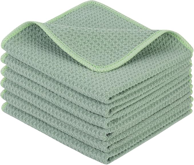 KinHwa Reusable Microfiber Cleaning Cloth, Lint Free Quick Dry Absorbent Dish by KinHwa