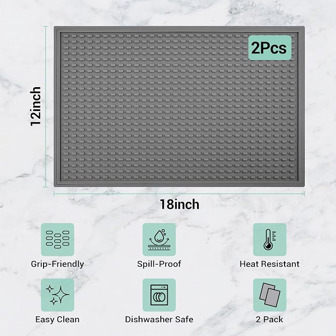 Rubber Bar Mat for Counter, Heat Resistant & Spill-proof Countertop Protector - Image 5