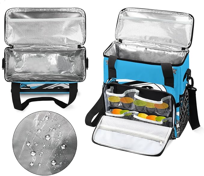 Cheer Themed Coffee Maker Carring Bag, Large Insulated Storage Organizer Case - Image 3
