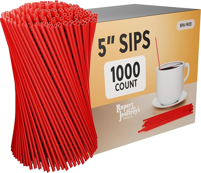 Disposable Plastic Coffee Stirrer Straw by RupertandJeoffreysTradingCo