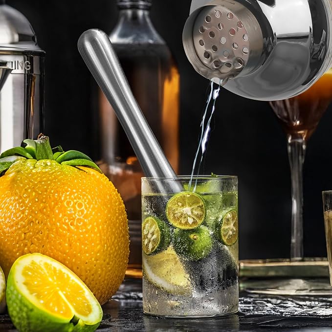 Silver Cocktail Shaker Set - Image 4