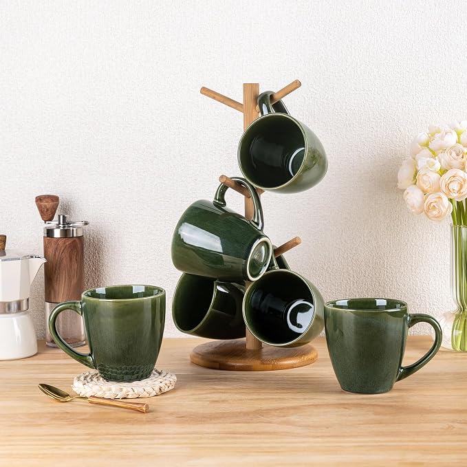 GBHOME Ceramic Coffee Mugs Set of 6, 12oz Stoneware Coffee Mugs Set - Image 7