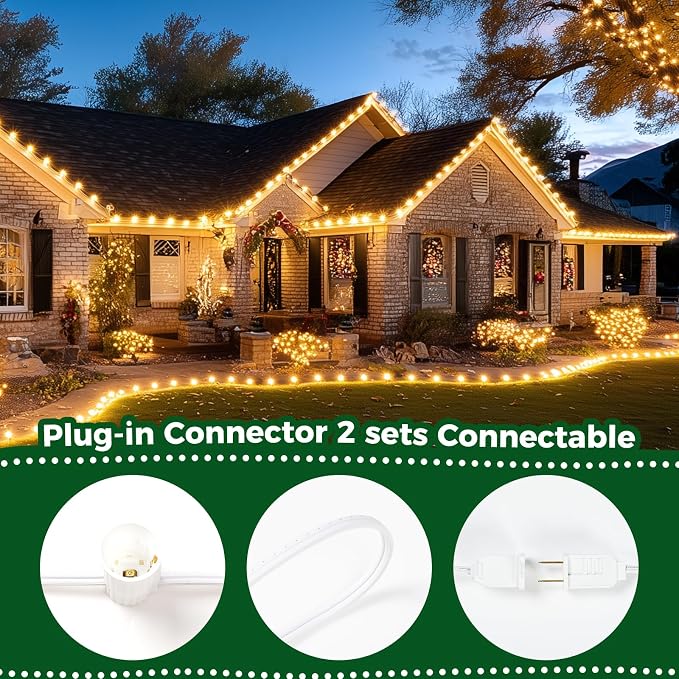 Minetom C9 Christmas String Lights Outdoor 50ft Vintage Christmas Tree Lights - Image 4