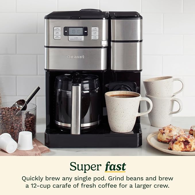 Cuisinart Coffee Center Grind and Brew Plus, Built-in Coffee Grinder, - Image 2