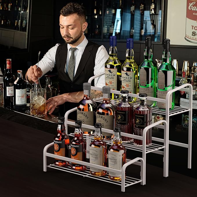 DTUQYX Coffee Syrup Organizer 3-Tier, 12 Bottles Capacity Coffee Syrup Rack - Image 7