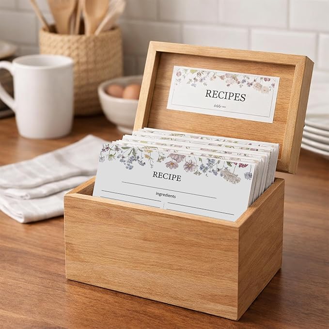 100 Pieces 4x6 Recipe Cards for Wildflower Bridal Shower Weeding Christmas - Image 7