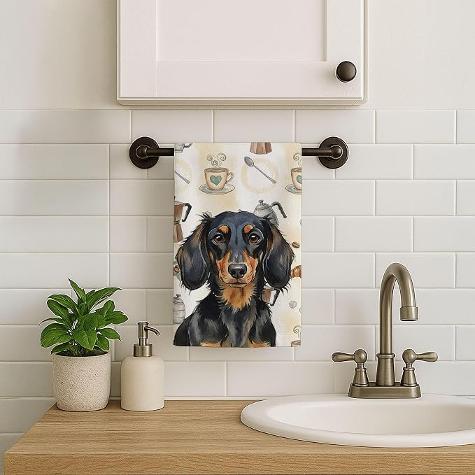 Caroline's Treasures Longhaired Black and Tan Dachshund Coffee Bar Kitchen - Image 7