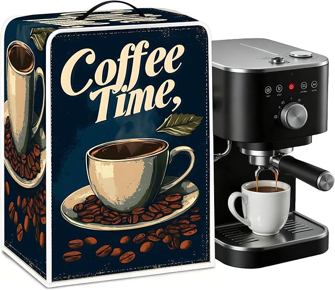 BVBOX Coffee Maker Cover, Durable Dustproof Lightweight Polyester Cotton Blend by BVBOX