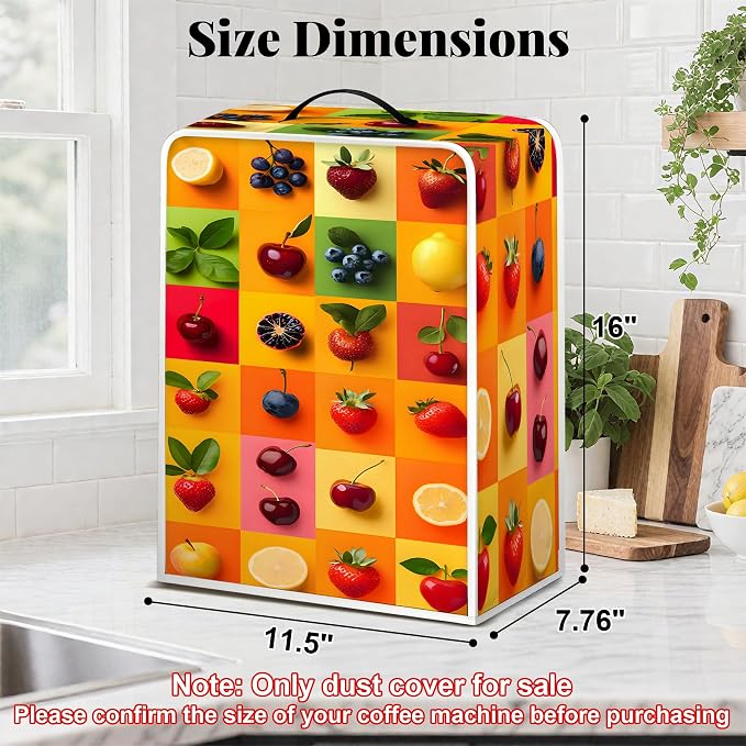 BVBOX Coffee Maker Cover, Durable Dustproof Lightweight Polyester Cotton Blend - Image 2