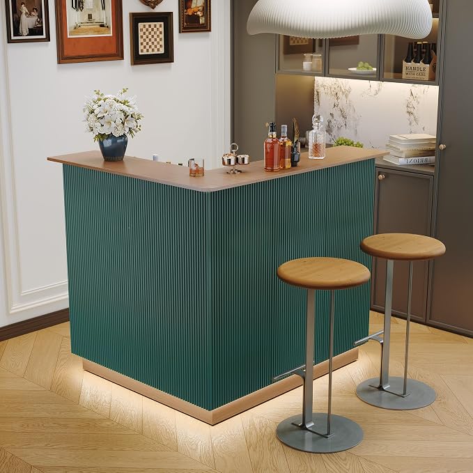 ARTPOWER L Shaped Home Bar Cabinet - Image 8